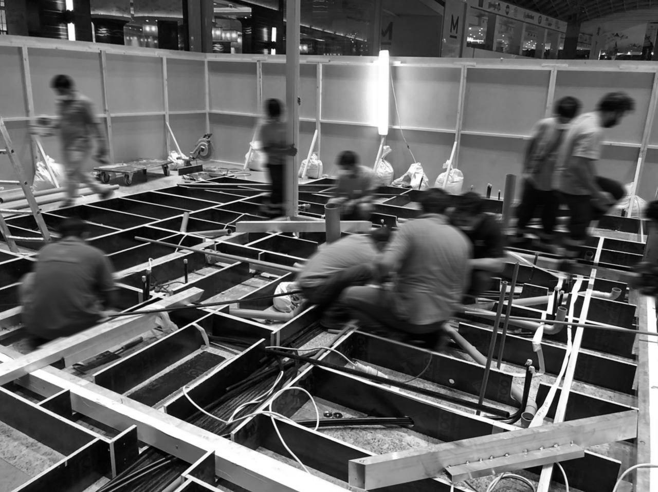 The Climbing Goat during construction
