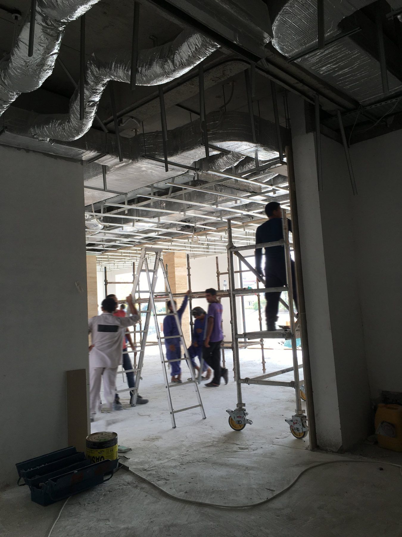 Palm Jumeirah Villa during construction